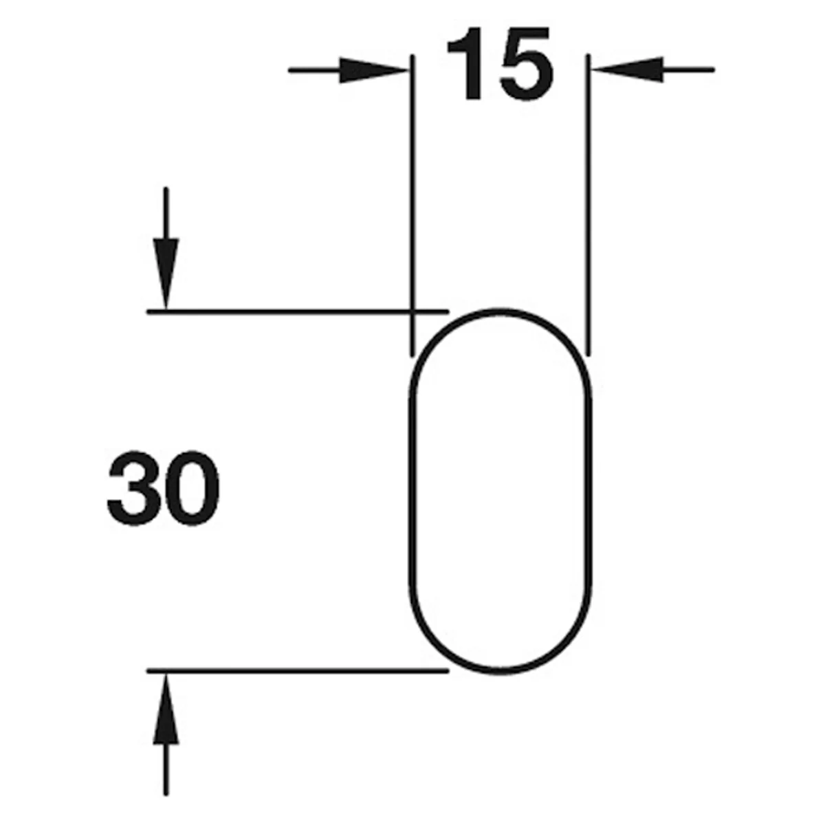 WARDROBE RAIL 1800x30x15 ST/PCP - Image 2