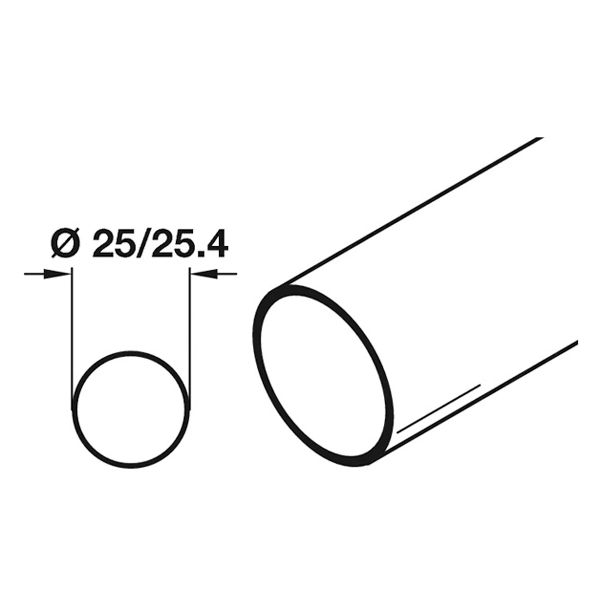 WARDROBE RAIL D25.4 x 2500 ST/PCP - Image 2