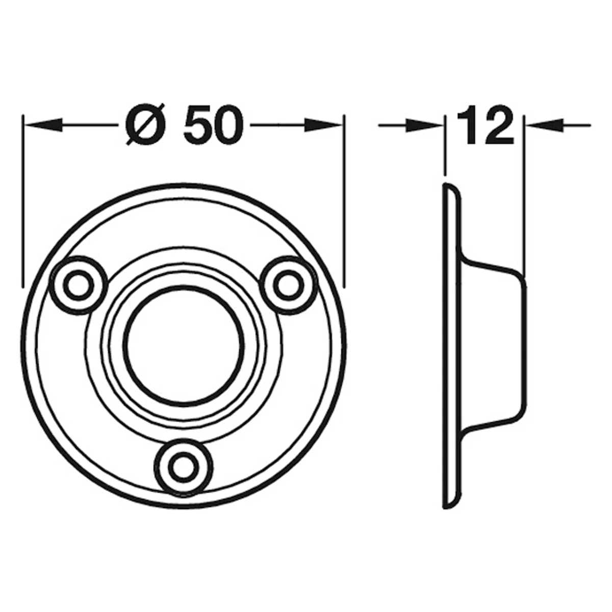 WARDROBE RAIL SOCKET D19 WHI - Image 2