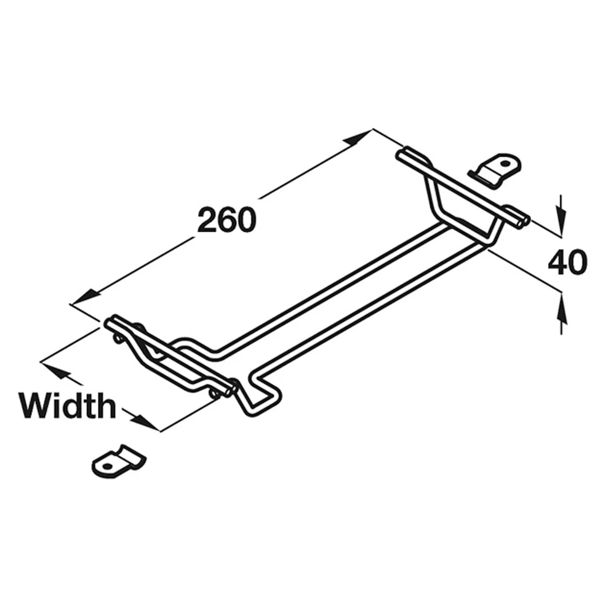 WINE GLASS RACK 100x260x40 ST/PCP - Image 2