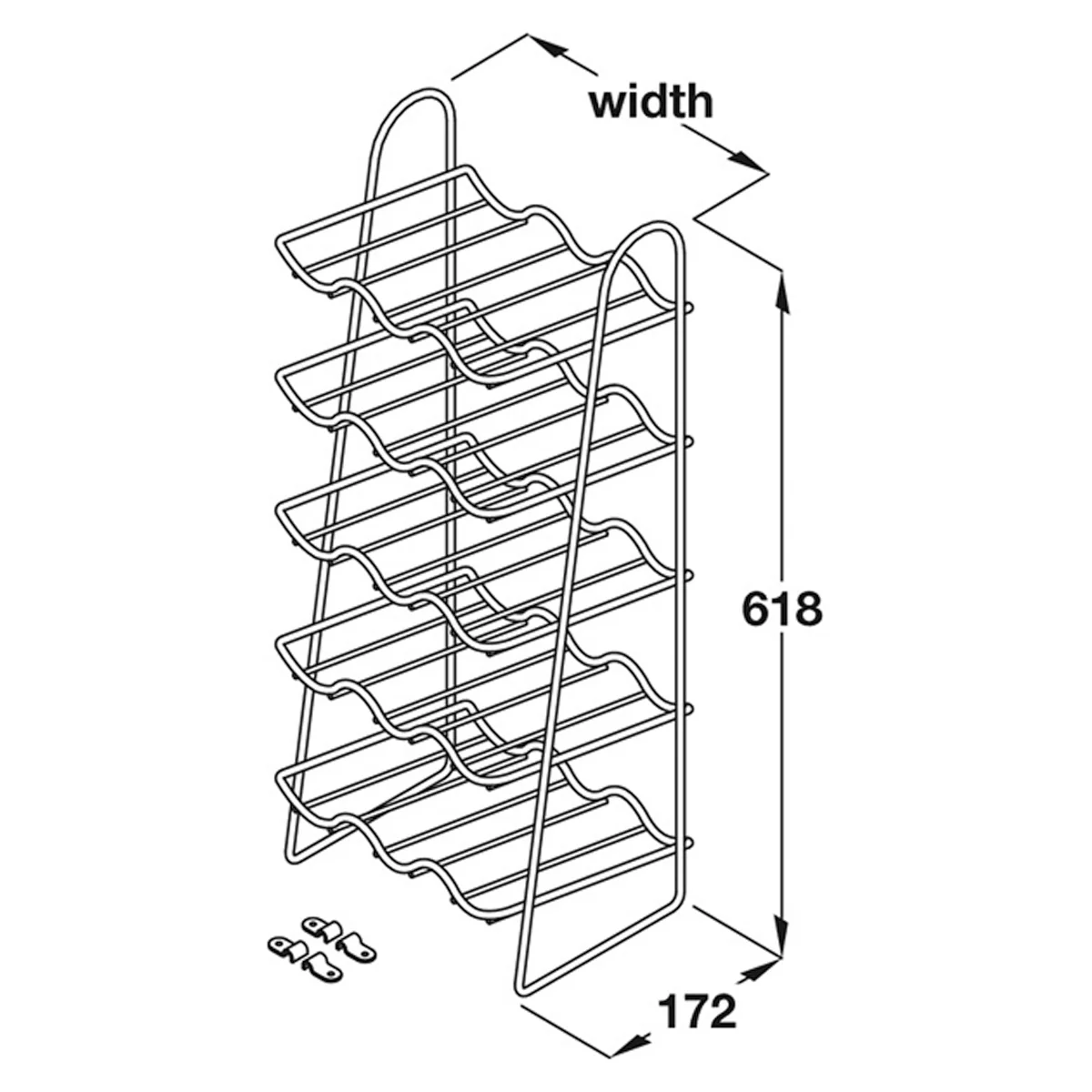 WINE RACK 256x195x630 ST/PCP - Image 2