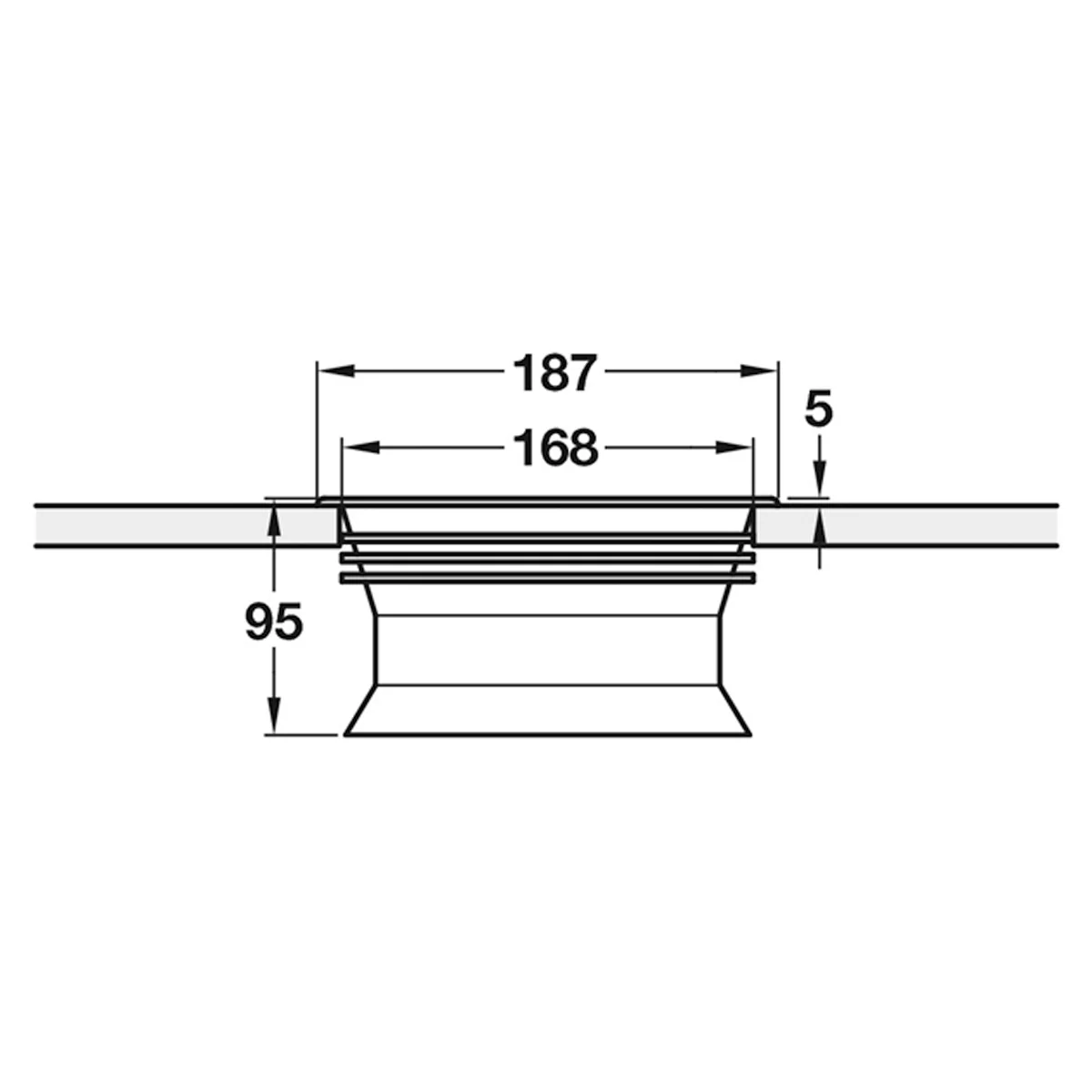 WORKTOP BIN HOLDER D187x95 WHI - Image 2