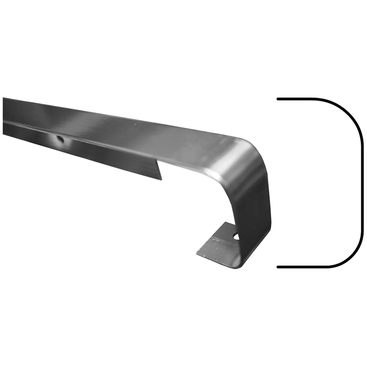 WORKTOP STR JOINT 40x630 CLASS BLK