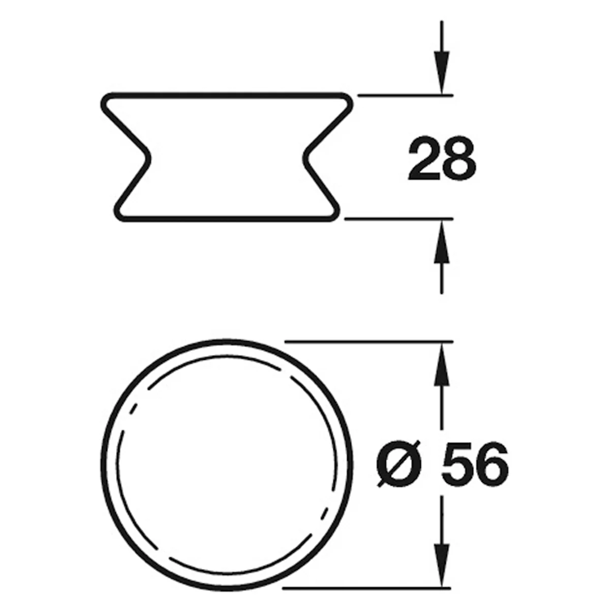 YOYO KNOB D56x28 OAK/SMO - Image 2
