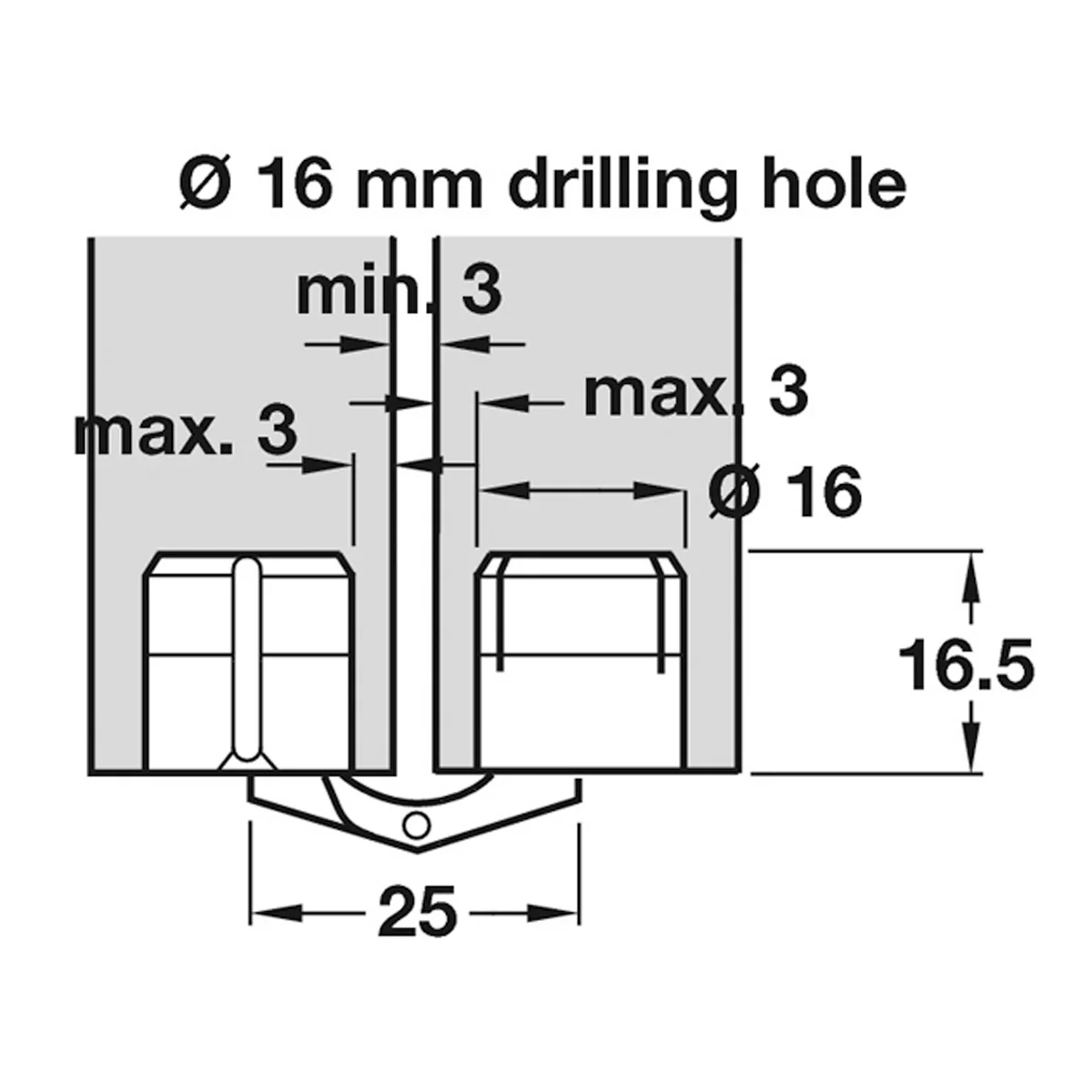ZYSA HINGE 180deg D16 MBR - Image 2