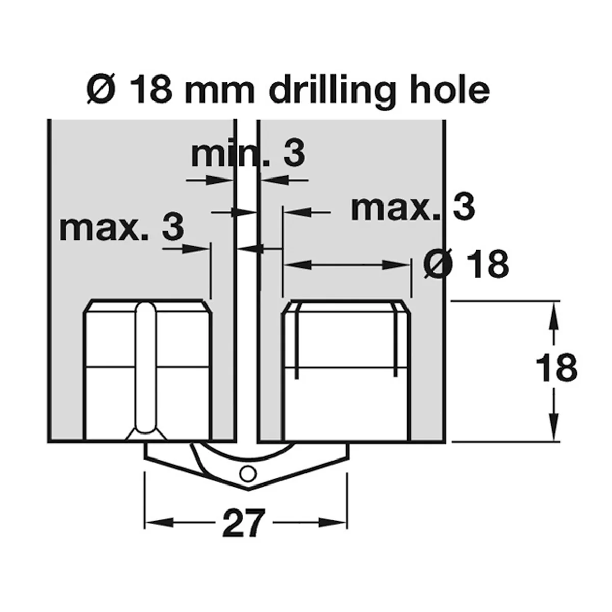 ZYSA HINGE 180deg D18 MBR - Image 2